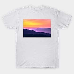 Orange sunset over purple mountains T-Shirt